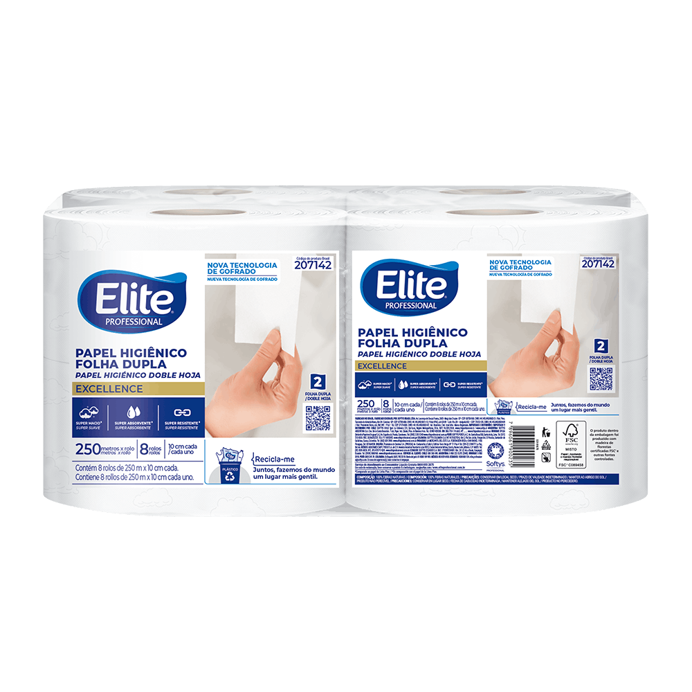 Papel higienico Elite Professional rolo Excellence folha dupla