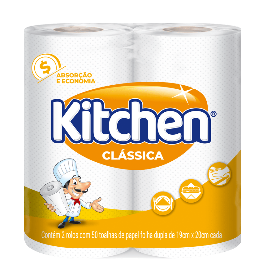 TOALHA DE PAPEL KITCHEN FOLHA DUPLA