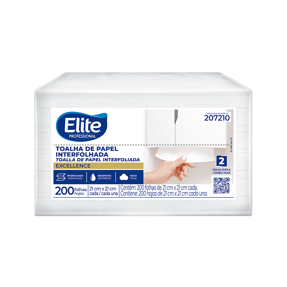 Toalha de papel Elite Professional interfolhado Excellence folha dupla