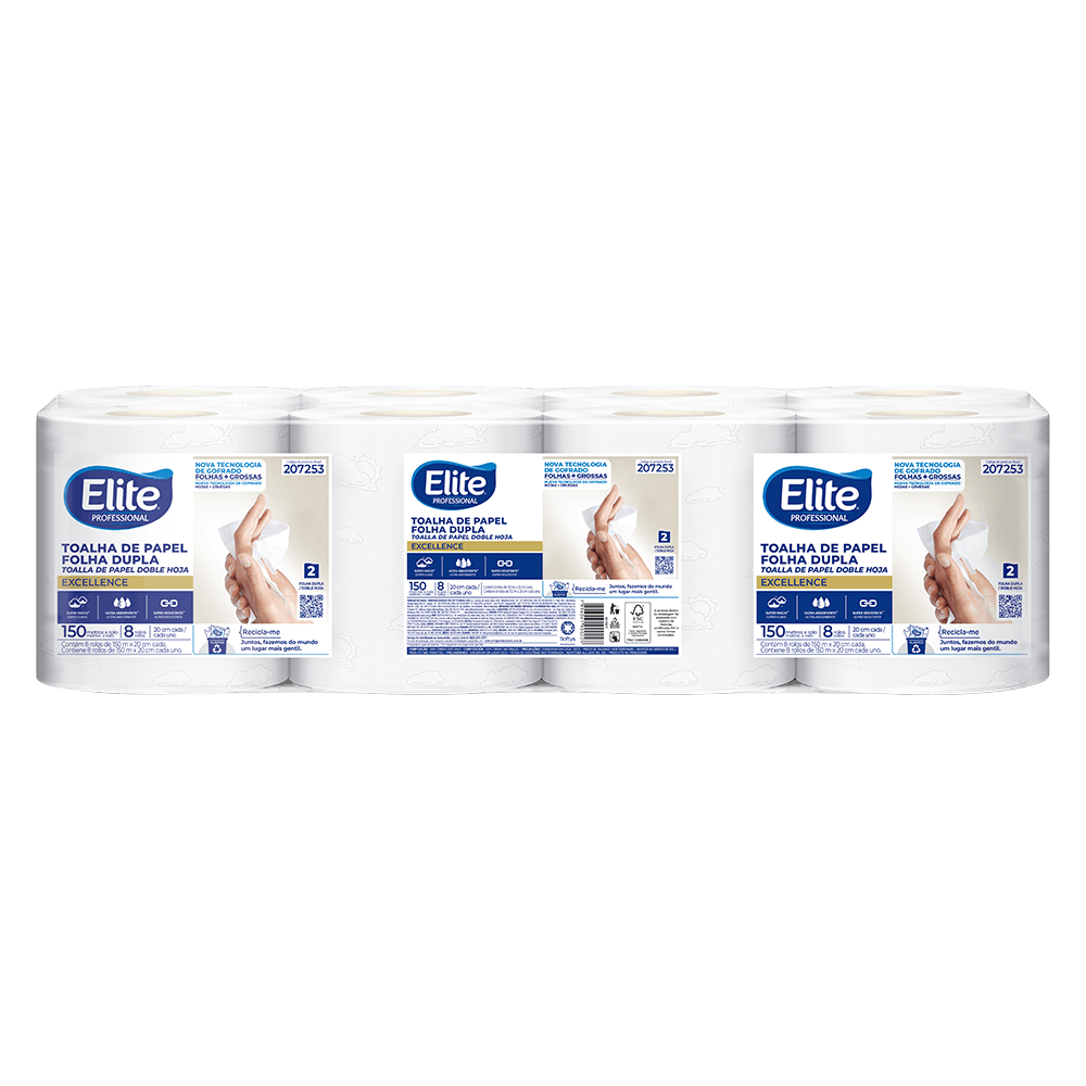 Toalha de papel Elite Professional rolo Excellence Folha Dupla 
