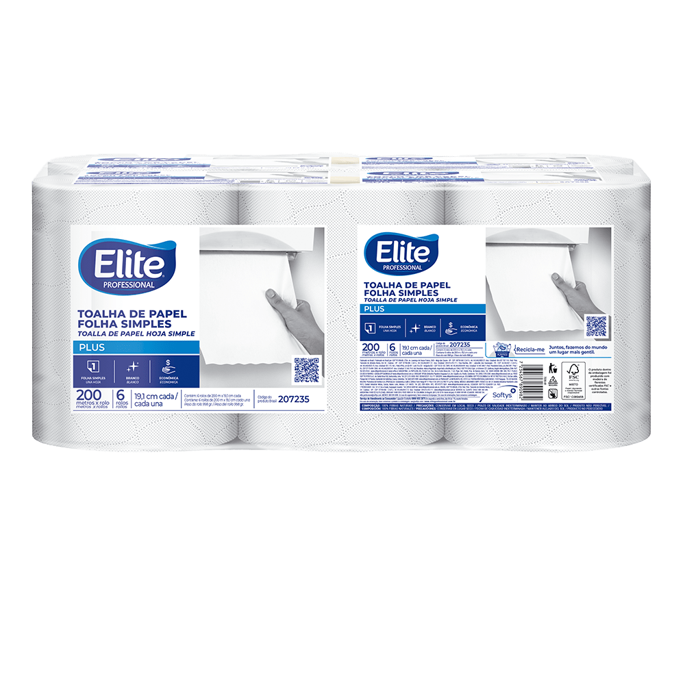 Papel Toalha Elite Plus Folha Simples