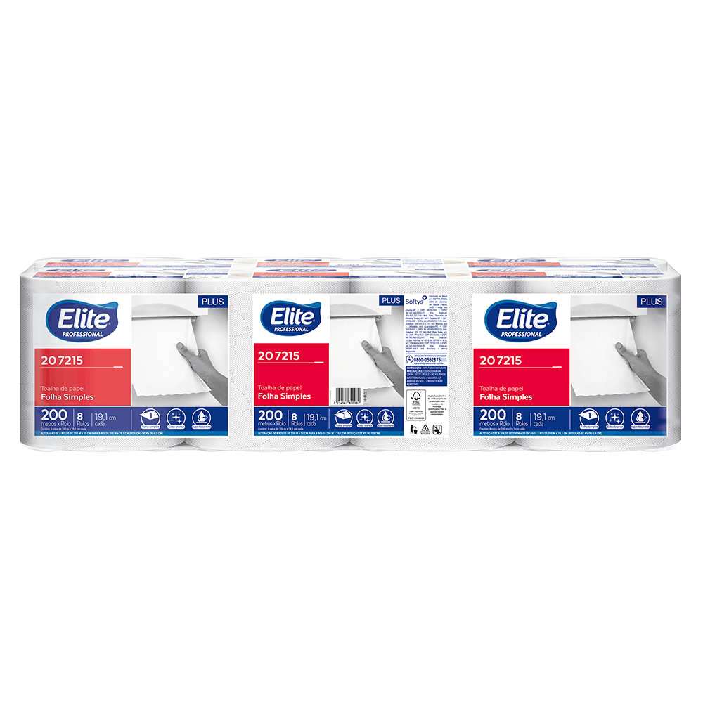 Toalha de papel Elite Professional rolo Plus folha simples